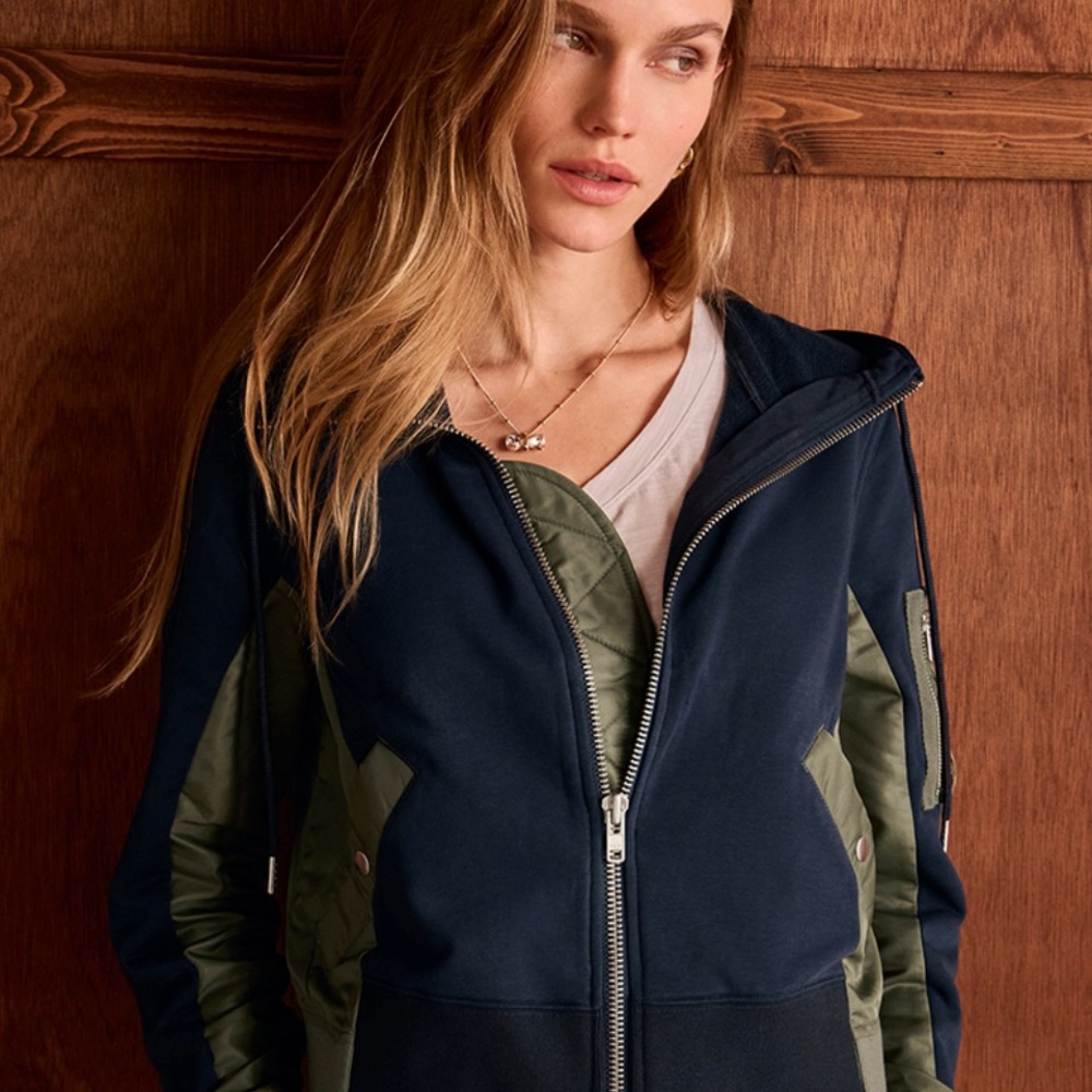 Stylish Navy and Olive Women's Jacket